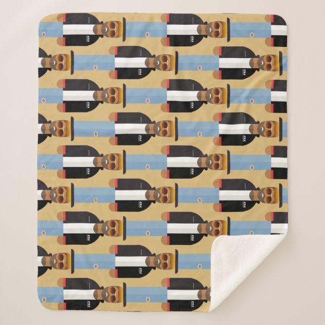 Yog – Patterned Sherpa Blanket Sherpadecke (Vorderseite)