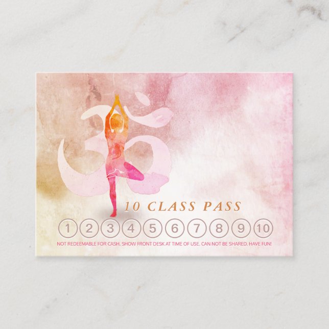 YOGA 10 Class Pass Termin Meditation Pose Om (Vorderseite)