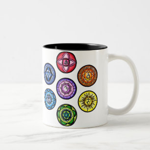 Yoga - 7 Chakras Energie Zweifarbige Tasse