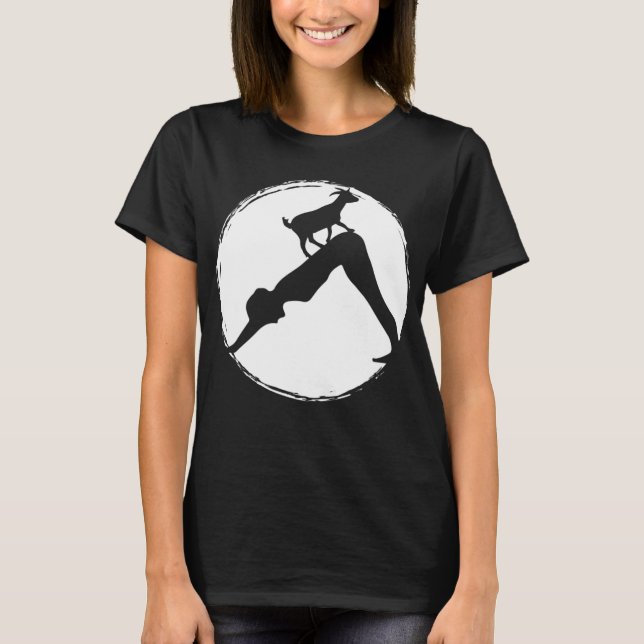 Yoga-Abwärtsposition für Ziegen - Yoga-Student ode T-Shirt (Vorderseite)