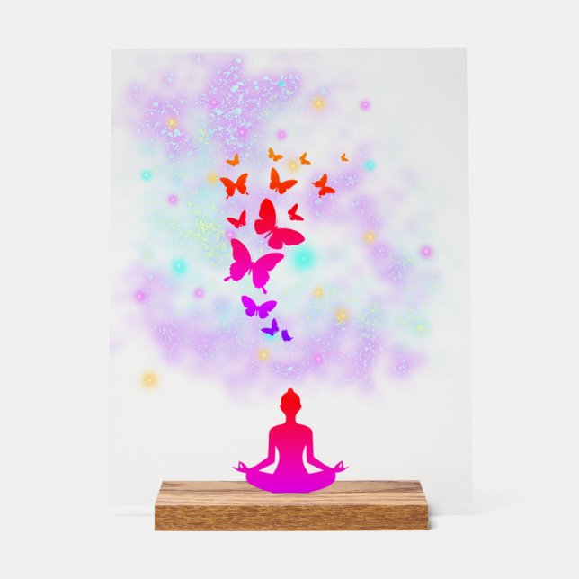YOGA ACRYLSCHILD (Vorderseite)