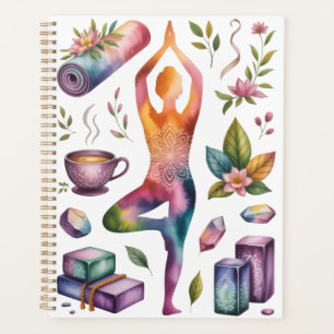 Yoga-Affirmation inspiriert Planer
