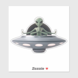Yoga Alien Aufkleber