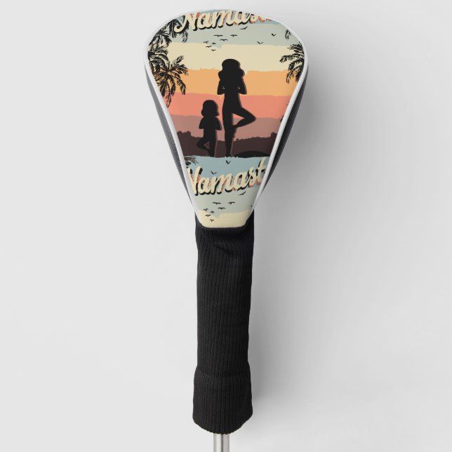 Yoga am Morgen mit Mama Golf Headcover (Vorderseite)