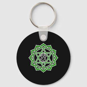 Yoga Anahata Herz Grünes Chakra Schlüsselanhänger
