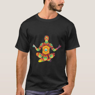 Yoga Asana Floral Mandala Medical T-Shirt