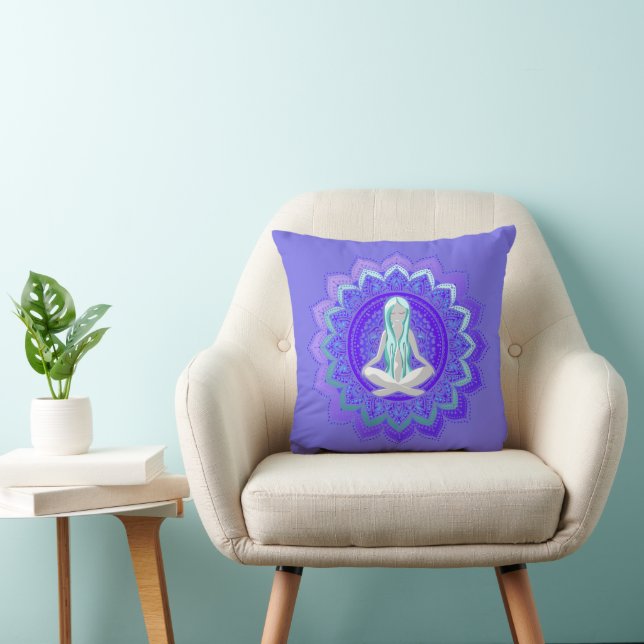 Yoga Asana Meditation Mandala 1 Kissen (Stuhl )