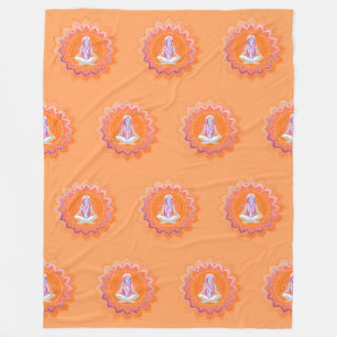 Yoga Asana Meditation Mandala 3 Fleecedecke