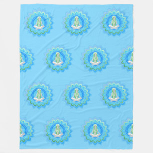 Yoga Asana Meditation Mandala 4 Fleecedecke
