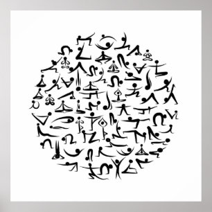 Yoga-Asana-Sammlung Poster