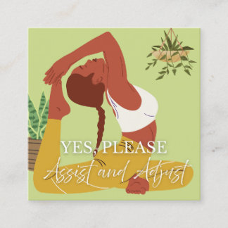 Yoga Assist Cards Quadratische Visitenkarte