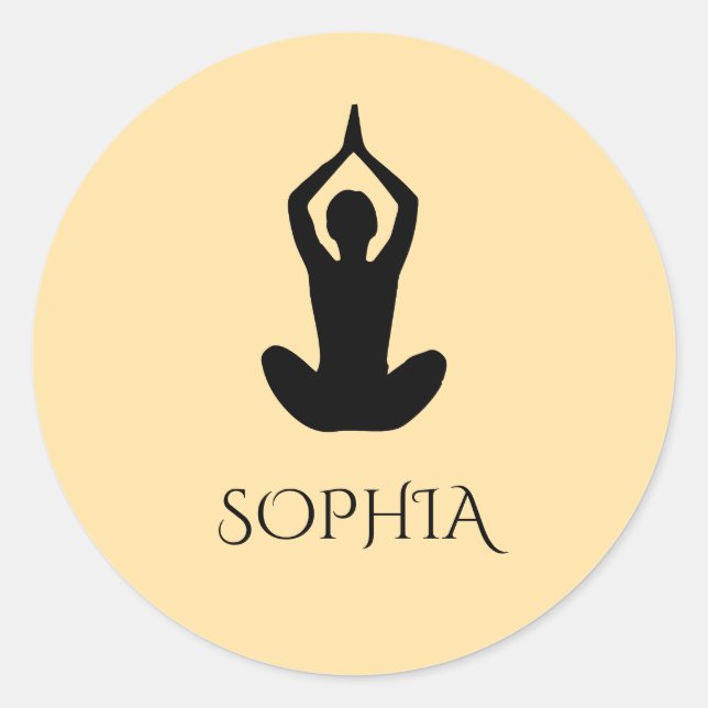 Yoga-Aufkleber Runder Aufkleber (Vorderseite)