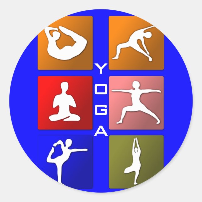 Yoga-Aufkleber Runder Aufkleber (Vorderseite)