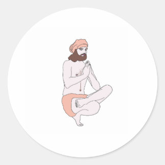 Yoga-Aufkleber Runder Aufkleber
