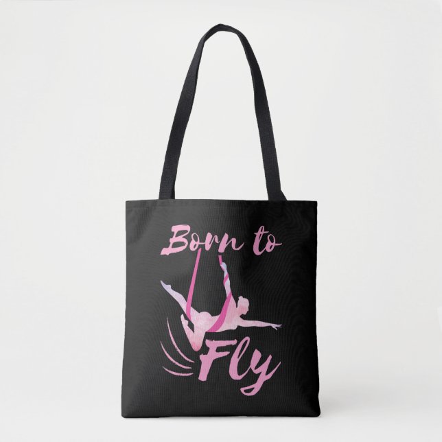 Yoga aus der Luft Geboren zu fliegen Tasche (Vorderseite)