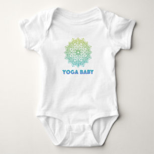 Yoga Baby Bodysuit mit grünem Mandala Strampler