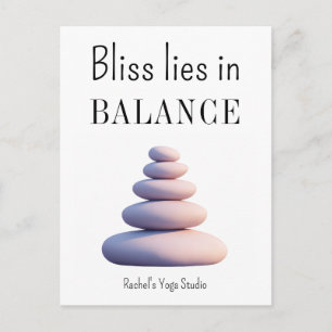 Yoga Balance Glück Zitat Inspirierend Postkarte