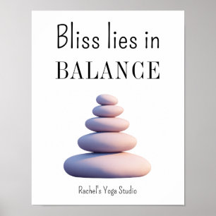 Yoga Balance Zitat Meditation Energie Achtsamkeit Poster