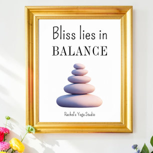 Yoga Balance Zitat Meditation Energie Achtsamkeit Poster