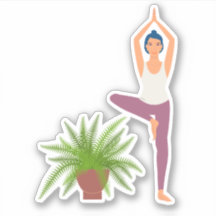 Yoga-Baum-Pose Pflanze in einem transparenten Aufk