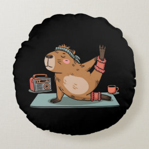 Yoga Bear Rundes Kissen