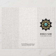 Yoga Black Gold Lotus Mandala Imitate Linen Trifol