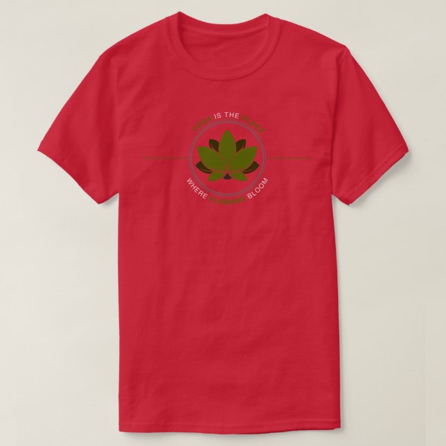 Yoga Blume Asana T-Shirt (Design vorne)