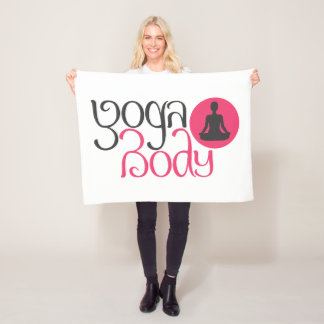 Yoga Body mit Yoga Pose Graphic Fleecedecke
