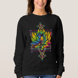 Yoga Boho Flower Blossom Sacred Geometry Lotus Sweatshirt