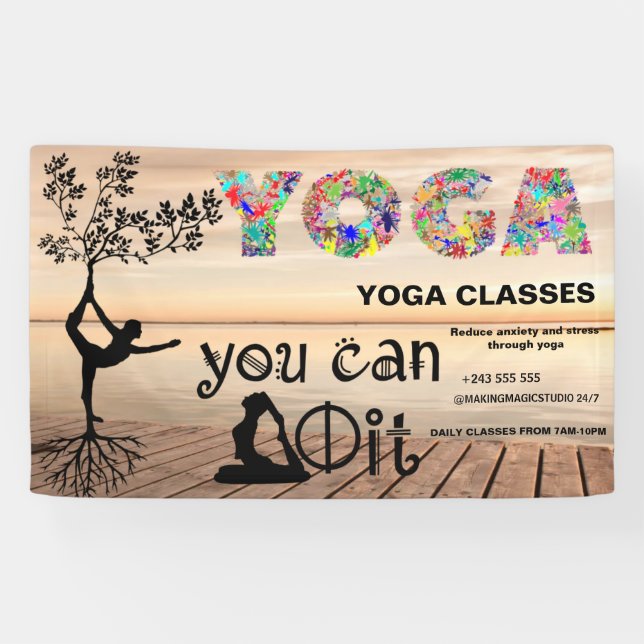 Yoga boho Mediator Heiler Banner (Horizontal)