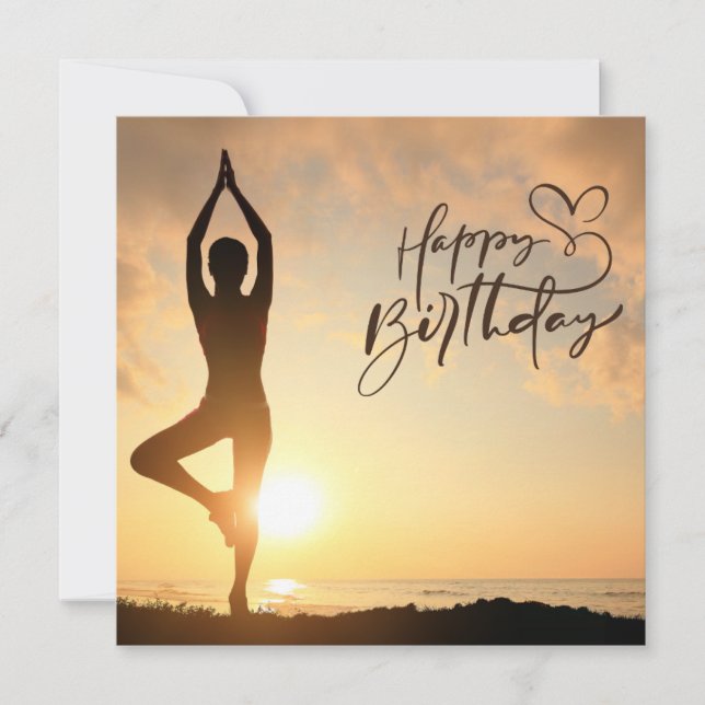Yoga Bonne carte d'anniversaire (Devant)