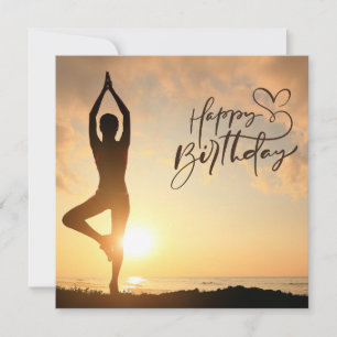 Yoga Bonne carte d'anniversaire