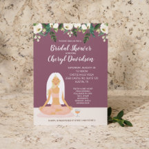 Yoga Bride Brautparty Burgundy