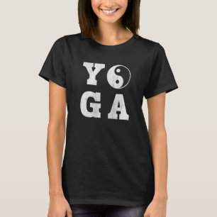 Yoga-Buchstaben mit Yin und Yang Yoga T-Shirt