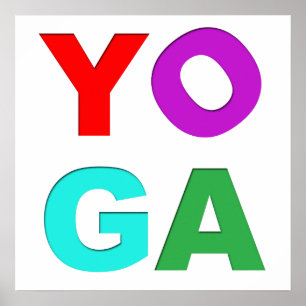 Yoga-Buchstaben Poster
