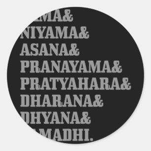 Yoga Buddhismus Hinduismus Sanskrit Buddha Yogi Ge Runder Aufkleber