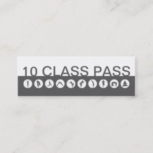 Yoga Business Card 10 Class Pass Treuekarte