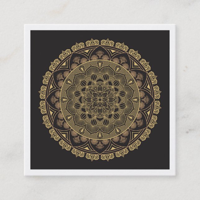 Yoga Business Card für elegante Lotus Blume Quadratische Visitenkarte (Vorderseite)