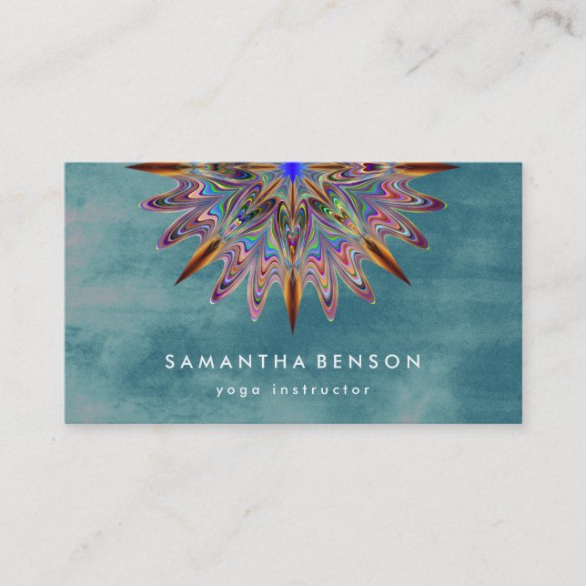 Yoga Business Card für elegante Lotus Blume Visitenkarte (Vorderseite)