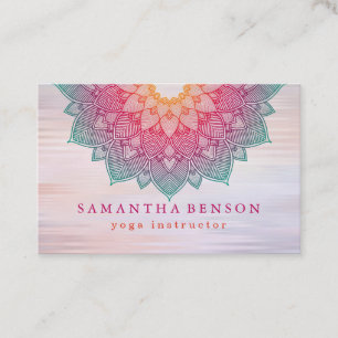 Yoga Business Card für elegante Lotus Blume Visitenkarte