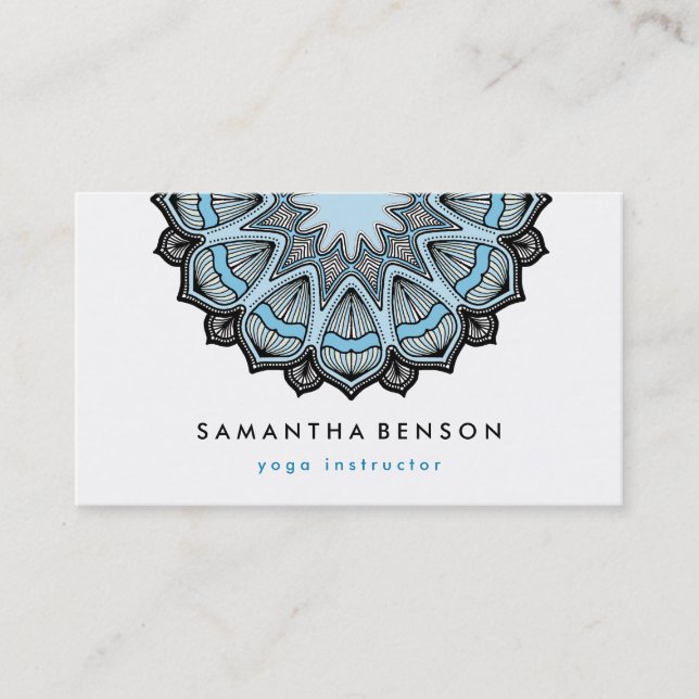 Yoga Business Card für elegante Lotus Blume Visitenkarte (Vorderseite)
