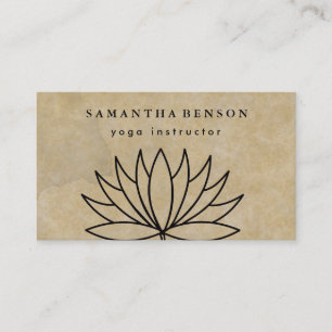Yoga Business Card für elegante Lotus Blume Visitenkarte