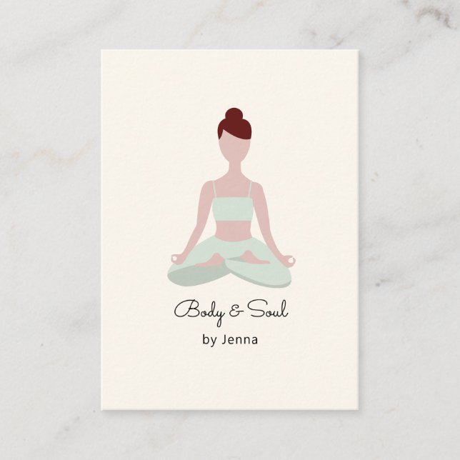 Yoga Business Card Visitenkarte (Vorderseite)