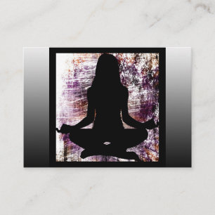 Yoga Business Cards für lila und Black Mediation Visitenkarte
