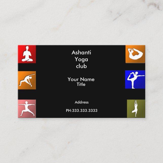 Yoga Business Cards Terminkarte (Vorderseite)
