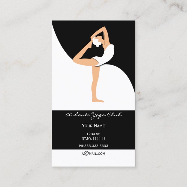 Yoga Business Cards Terminkarte (Vorderseite)