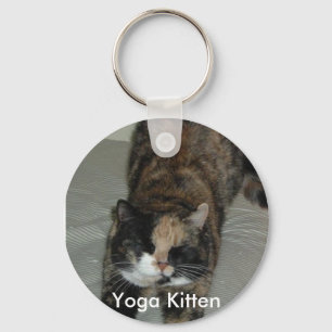 Yoga Calico Kitty Cat Schlüsselanhänger