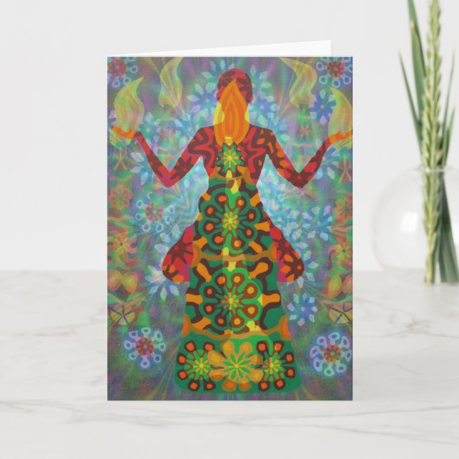 YOGA CANDLE DIGITAL - 2012 AS GREETING CARD KARTE (Vorderseite)