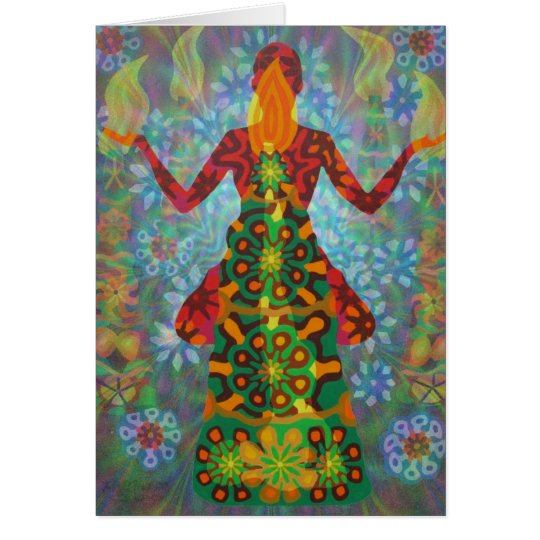 yoga candle digital - 2012 as greeting card karte