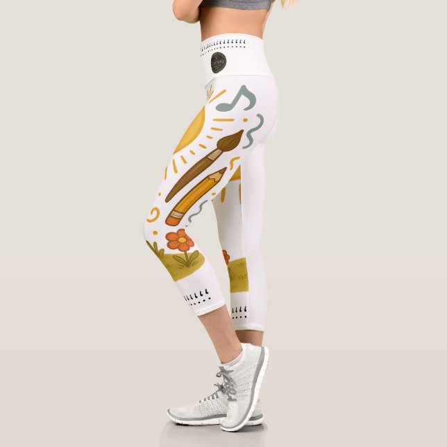 Yoga Capris, hochgeschliffen, XS (0-2) Capri Leggings (Links)